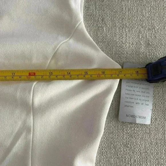 NWT Betsey Johnson Women'S Cross Cutout Back Scuba Crepe Dress White Size 8 - Picture 9 of 12